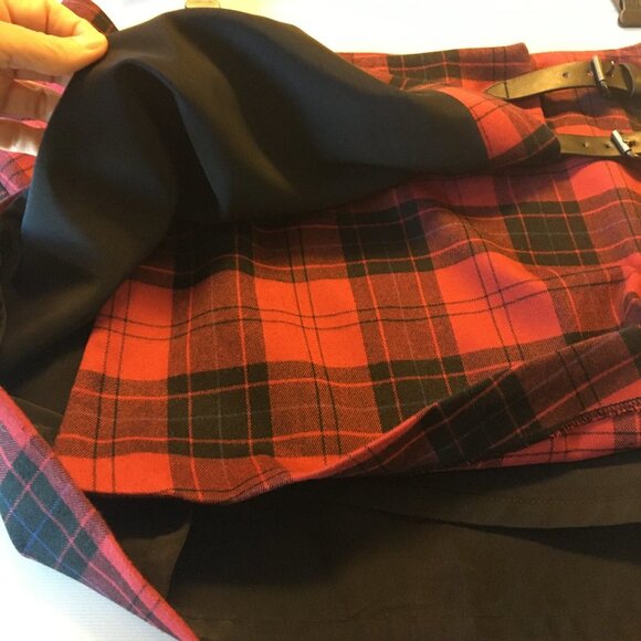 Tildon Wrap Mini Skirt Red Plaid Lady Red Rio Medium - Picture 6 of 11